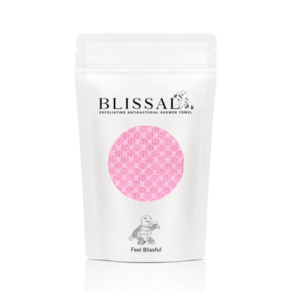 Blissal Exfoliating Antibacterial Shower Towel - Pink